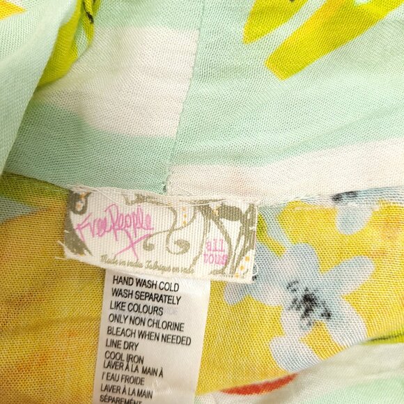 Free People Ciao Bella Stripe Kimono One Size Floral Print - Picture 5 of 6